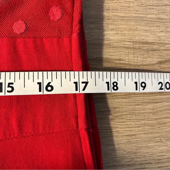 Torrid Retro Chic Dress Size 14 Red Wiggle Mesh Dot Pin-Up Rockabilly NWT $69 - Picture 11 of 12
